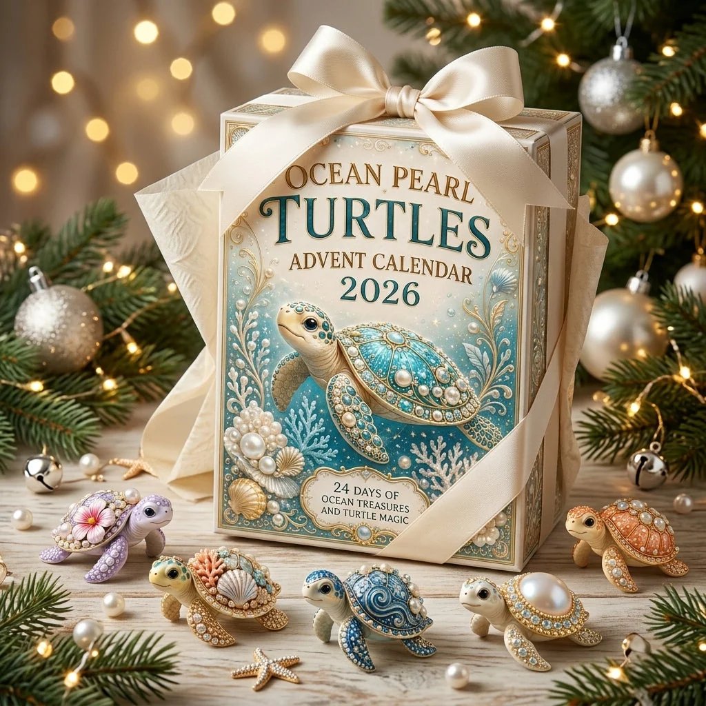 Ocean Pearl Turtles Advent Calendar 2026 – 24 Sea Turtle Collectibles