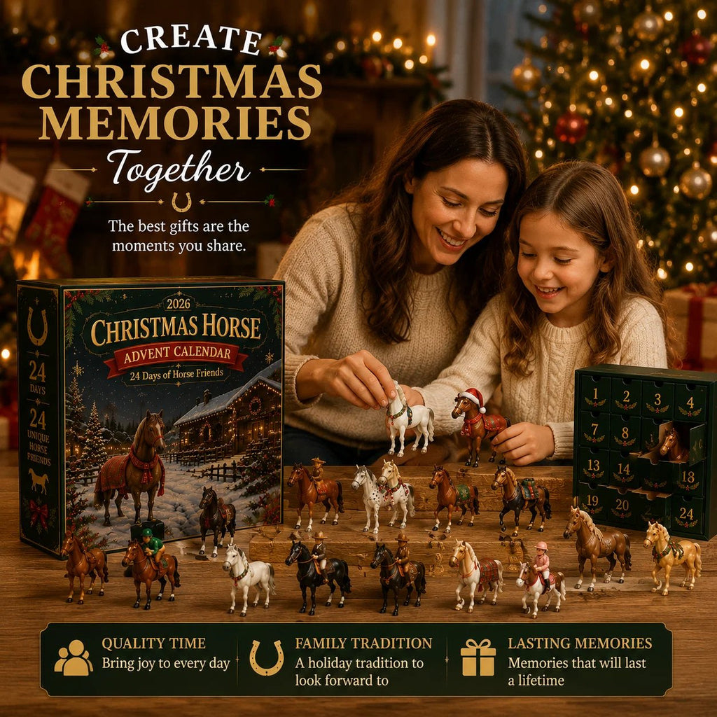 🐴 🎄 Christmas Horse Advent Calendar - 🎁💕24 Days of Horse Friends & Holiday Memories(📦Buy 2 Free Shipping)