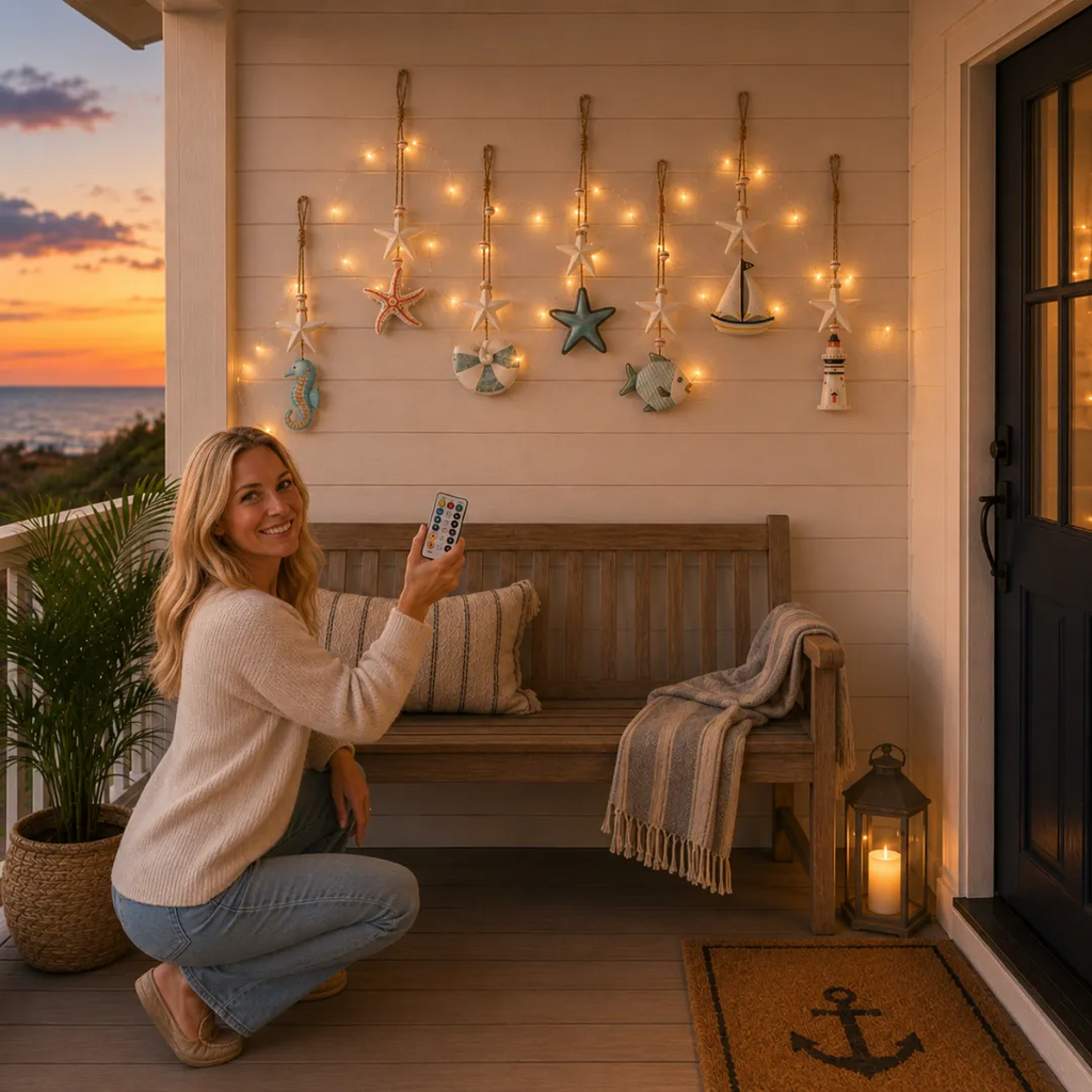 Seaside Glow Wall Hangings — Set of 7