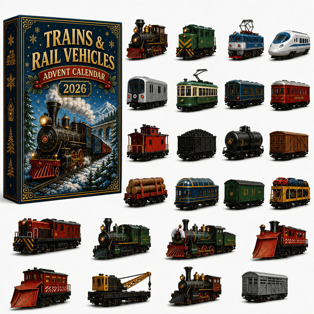 🔥Last Day 49% OFF - 🚂Trains & Rail Vehicles Advent Calendar 2026 – 24 Railway Surprises