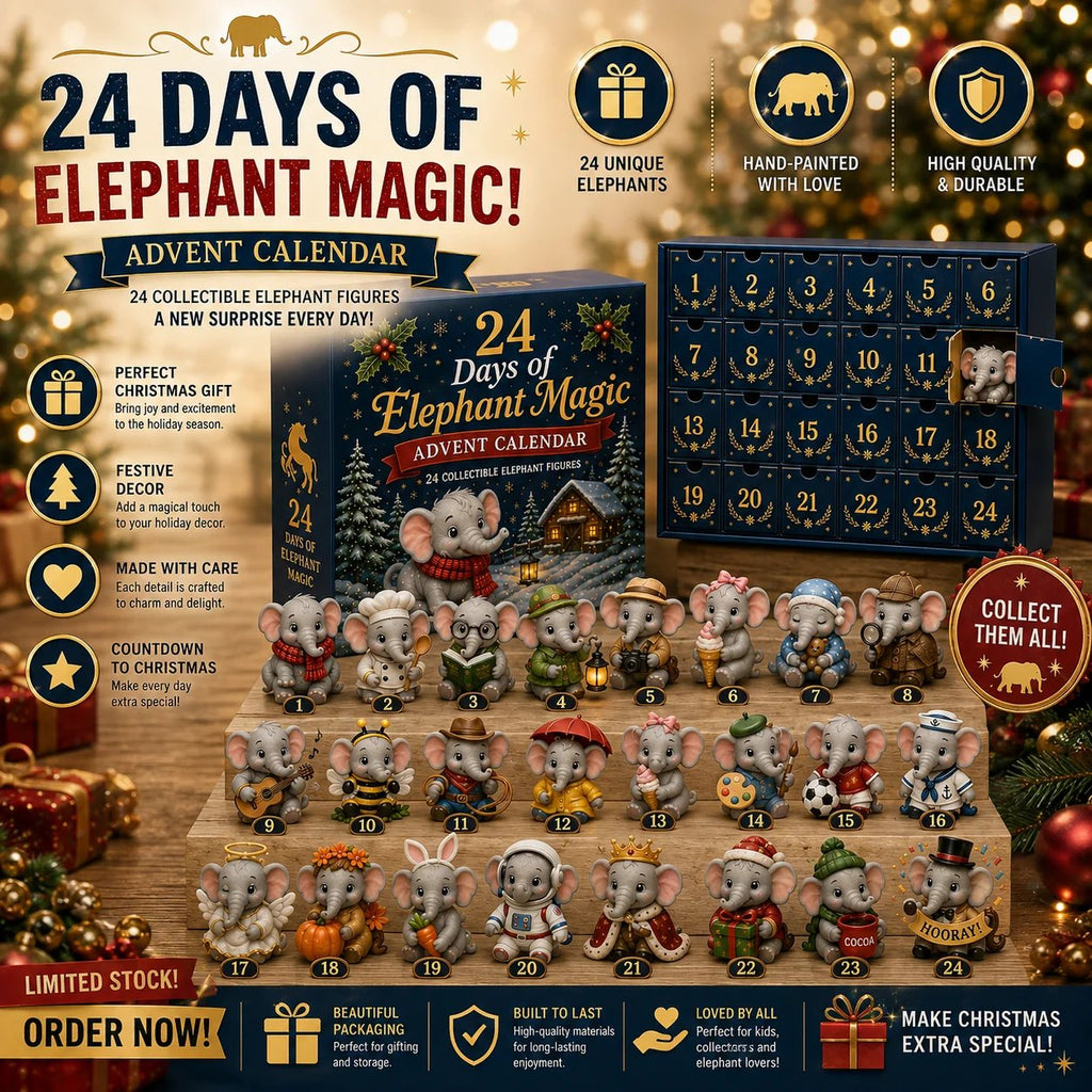 24 Days of Elephant Magic Advent Calendar – 24 Collectible Surprises