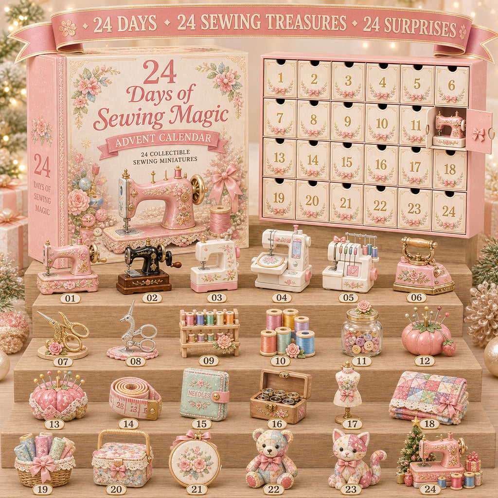 24 Days of Sewing Magic Advent Calendar – 24 Collectible Sewing Miniatures for Crafters, Quilters & Sewing Lovers