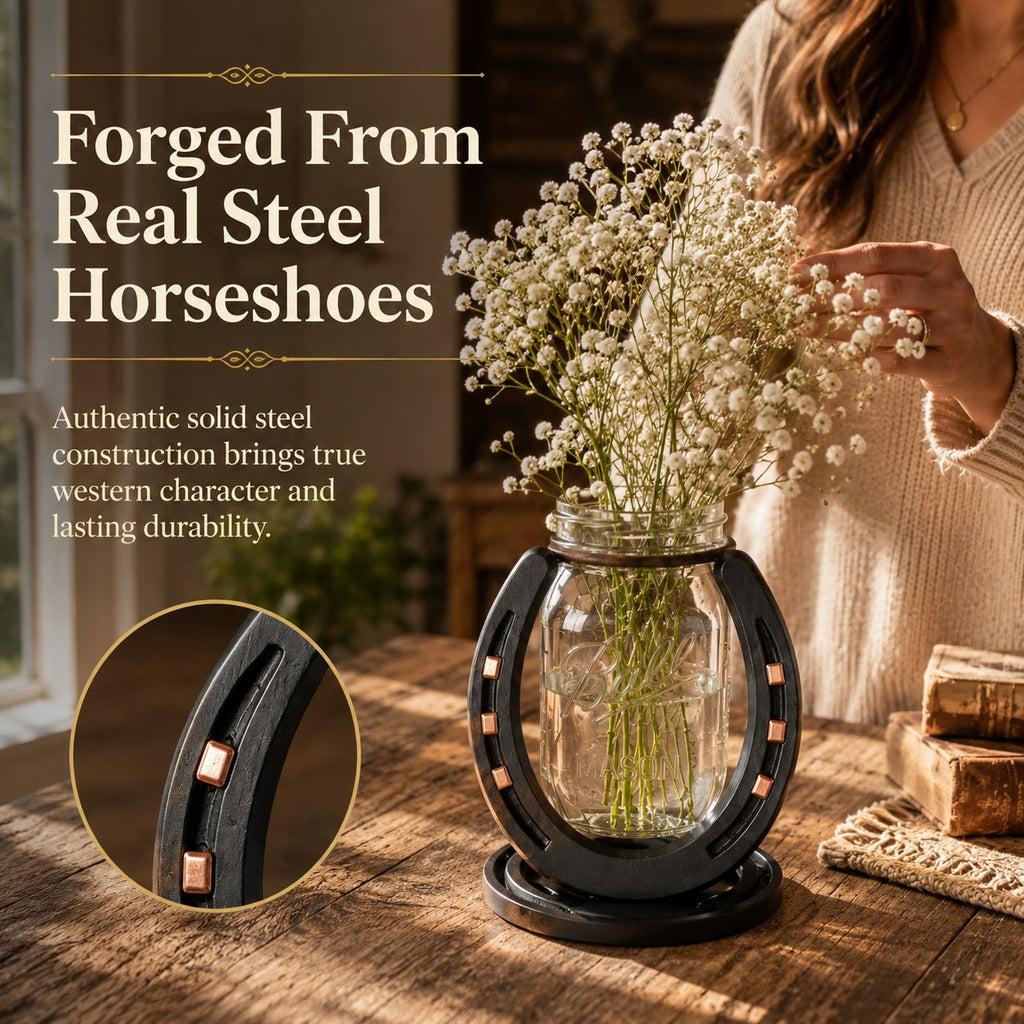 Handmade Horseshoe Mason Jar Holder Collection (📦Buy 2 Free Shipping)
