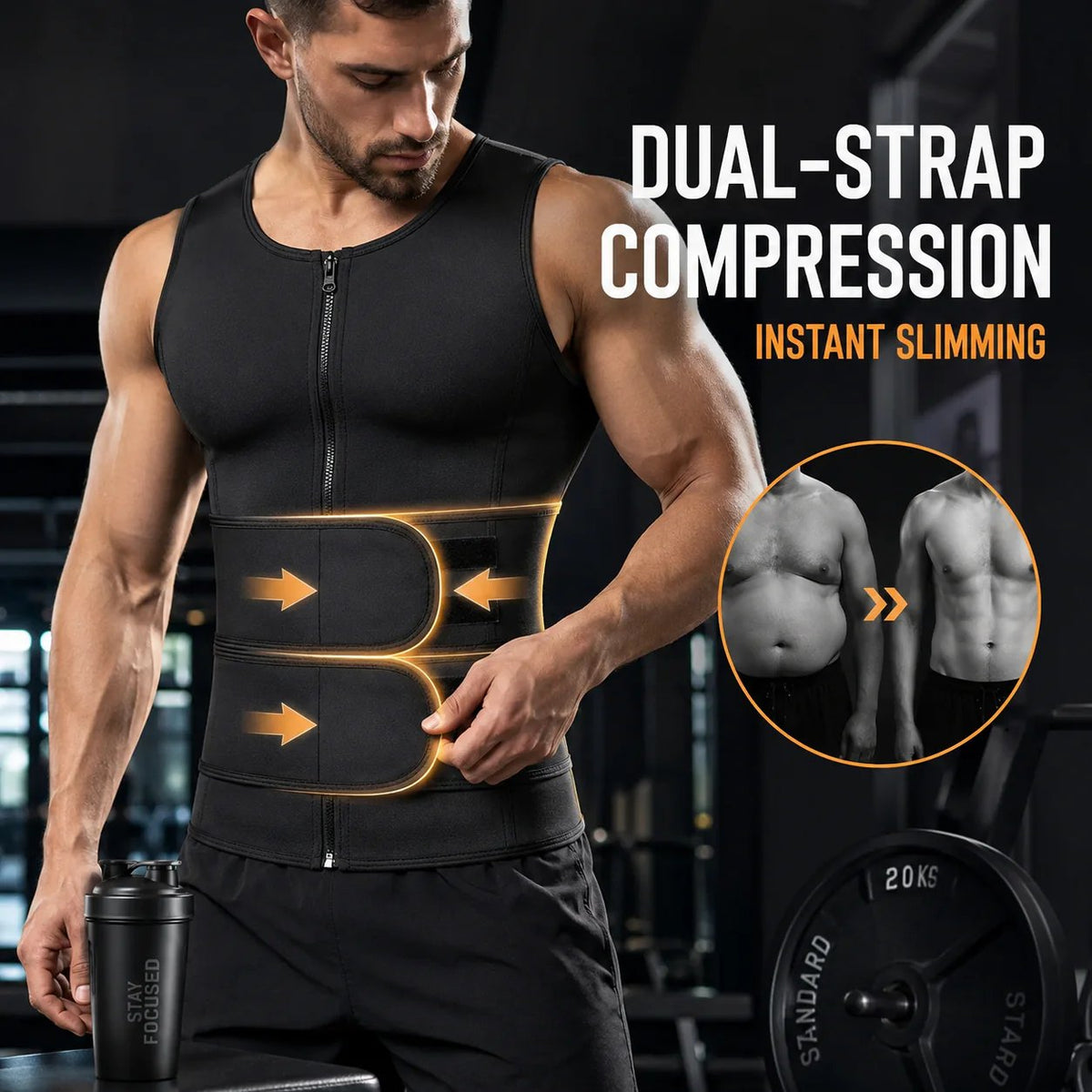 🔥LAST DAY 49% OFF🔥- Men's Sweat Sauna Shaper Vest
