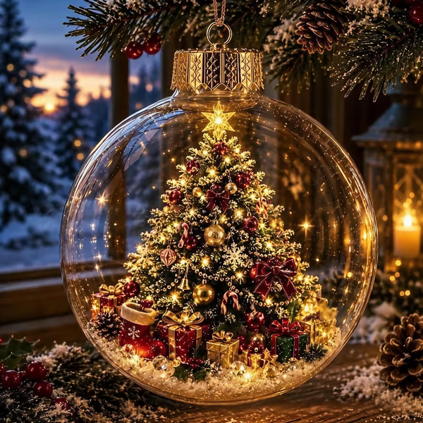 🎄Glowing Christmas Diorama Ornament – Buy 2 Get 1 Free