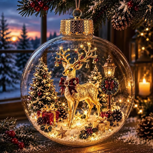 🎄Glowing Christmas Diorama Ornament – Buy 2 Get 1 Free