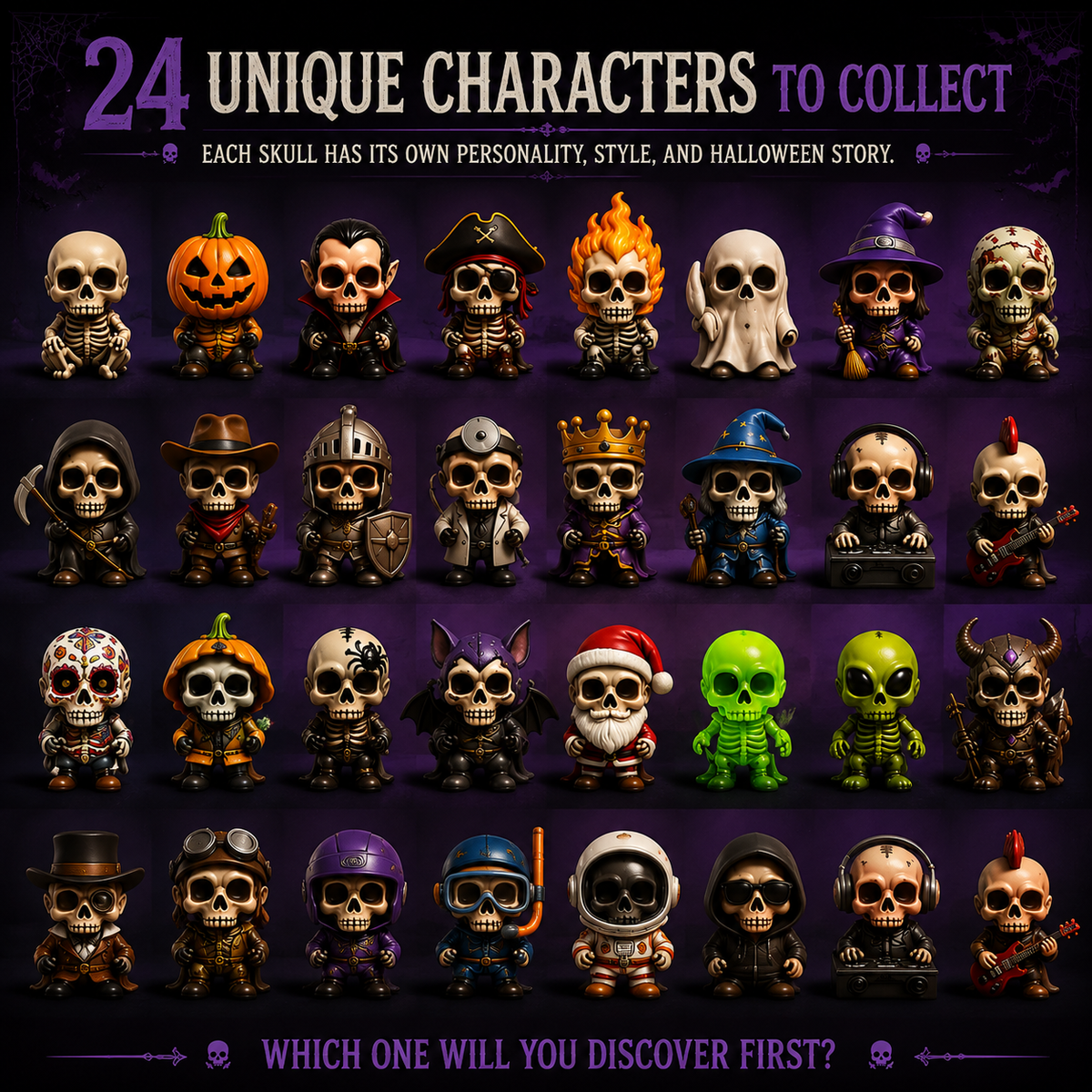 💀 Skull Advent Calendar 2026-24 Days Of Halloween Surprises