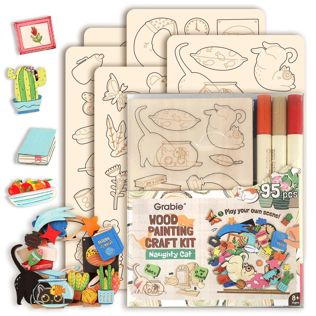 🎨Wood Painting Art Craft Kit - ✨Complete Handcraft Set with Crafting Tools(📦Buy 2 Free Shipping)