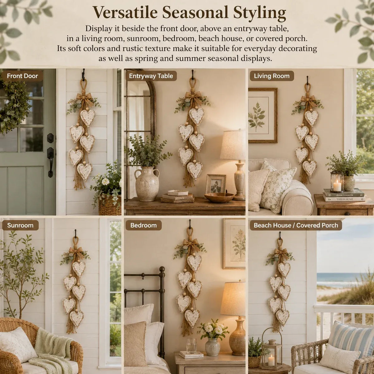 ⭐🍂🤎Hanging Heart Wall Decor
