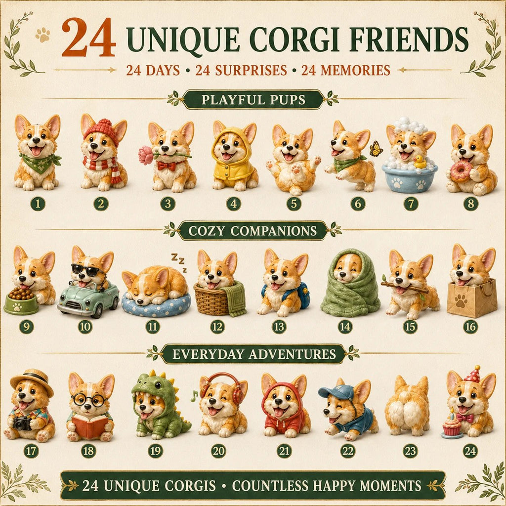 🔥50% Off Last Day🔥 - ✨Everyday Corgi Advent Calendar 2026 - 24-Day Festive Countdown