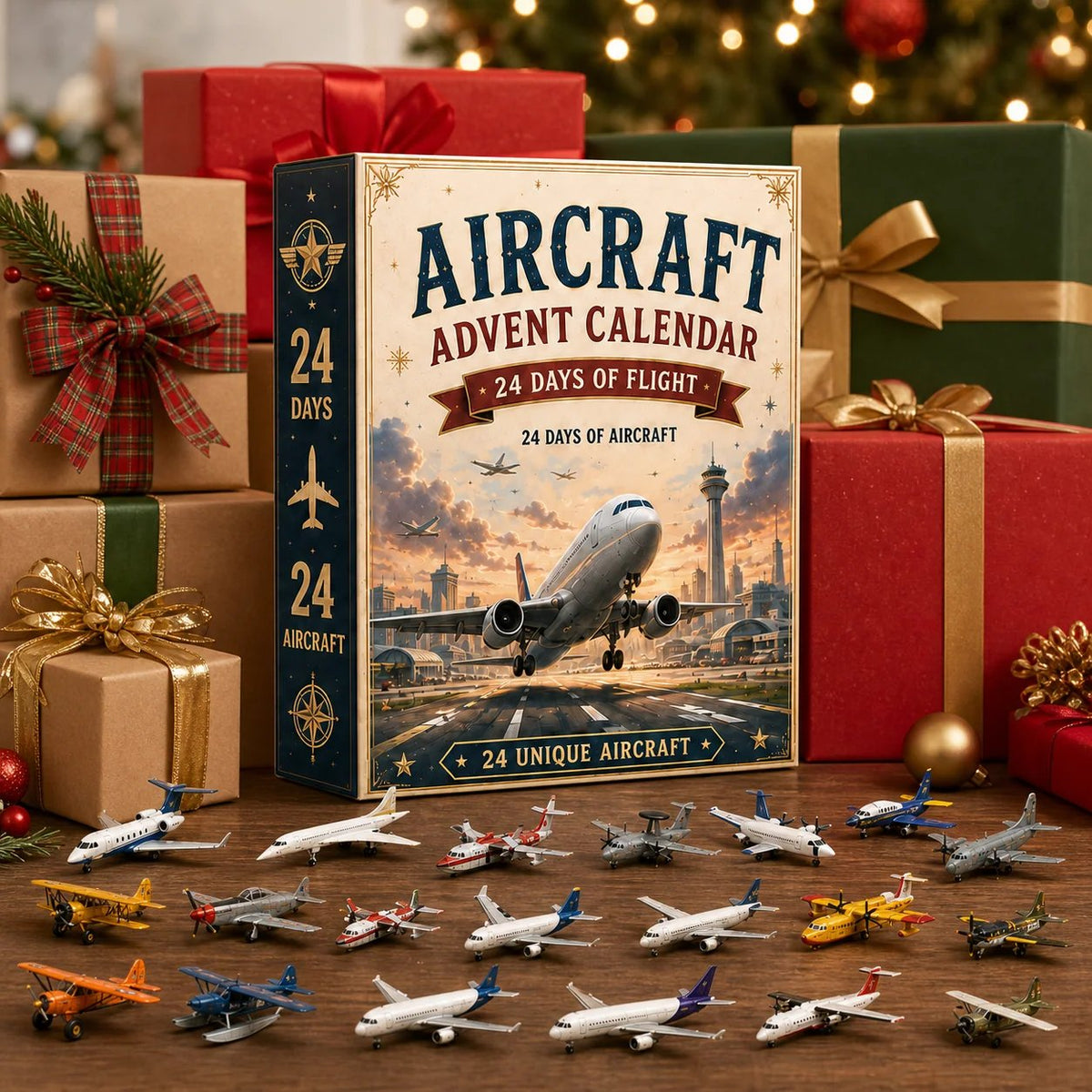 🔥Limited Edition, Only 100 Sets Left! -✈️ Aircraft Advent Calendar 2026 | 24 Days of Flight with 24 Unique Miniature Airplanes, Jets & Aviation Collectibles 🎄🎁