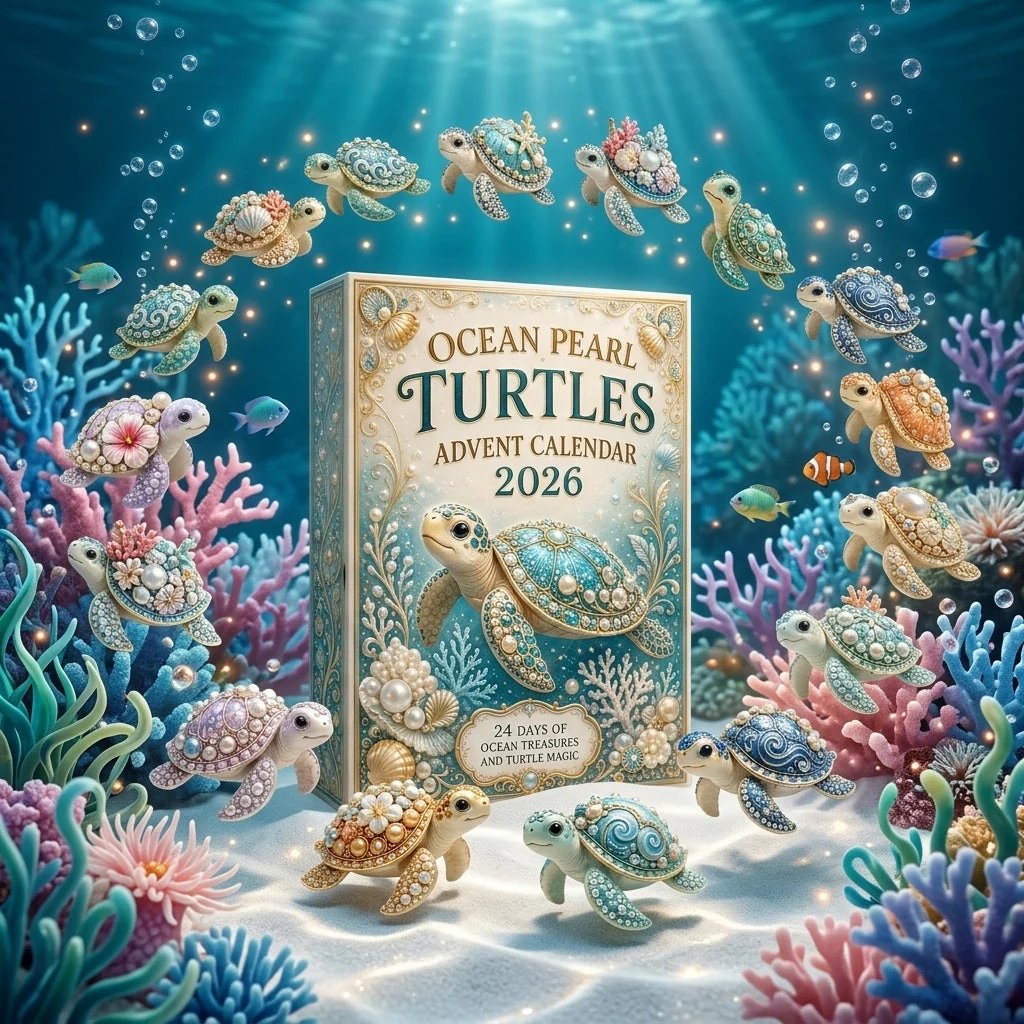 Ocean Pearl Turtles Advent Calendar 2026 – 24 Sea Turtle Collectibles
