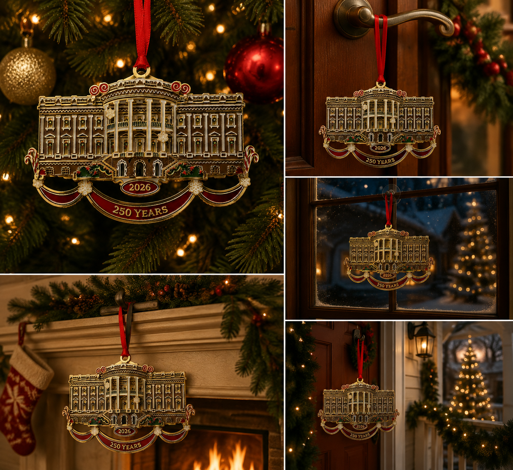 🔥Last 30pcs✨🔥White House Christmas tree ornaments
