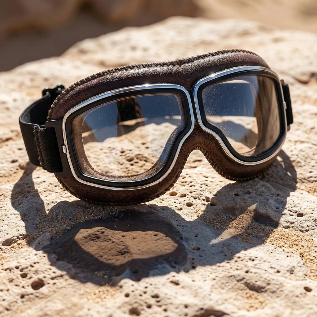 🕶️ OTG Vintage Motorcycle Goggles (Fits Over Glasses)