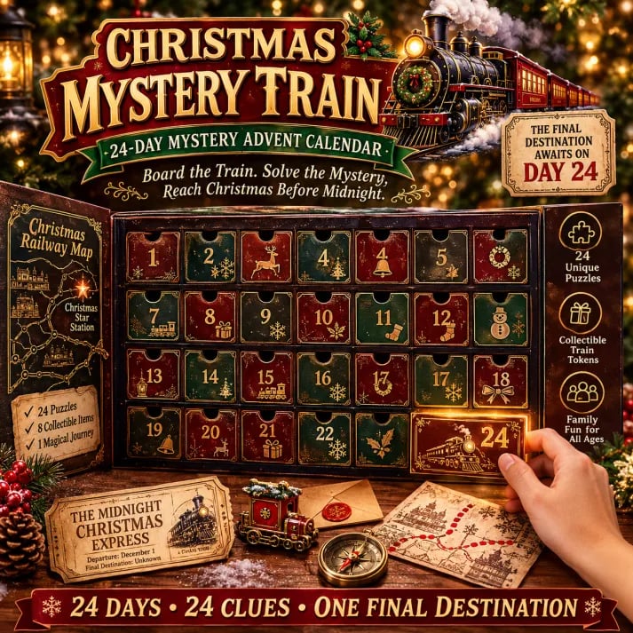 ⏳ Last Day 50% OFF – 🎁✨24-Day Mystery Adventure Advent Calendar Collection | 24 Clues, Hands-On Puzzles & One Final Reveal