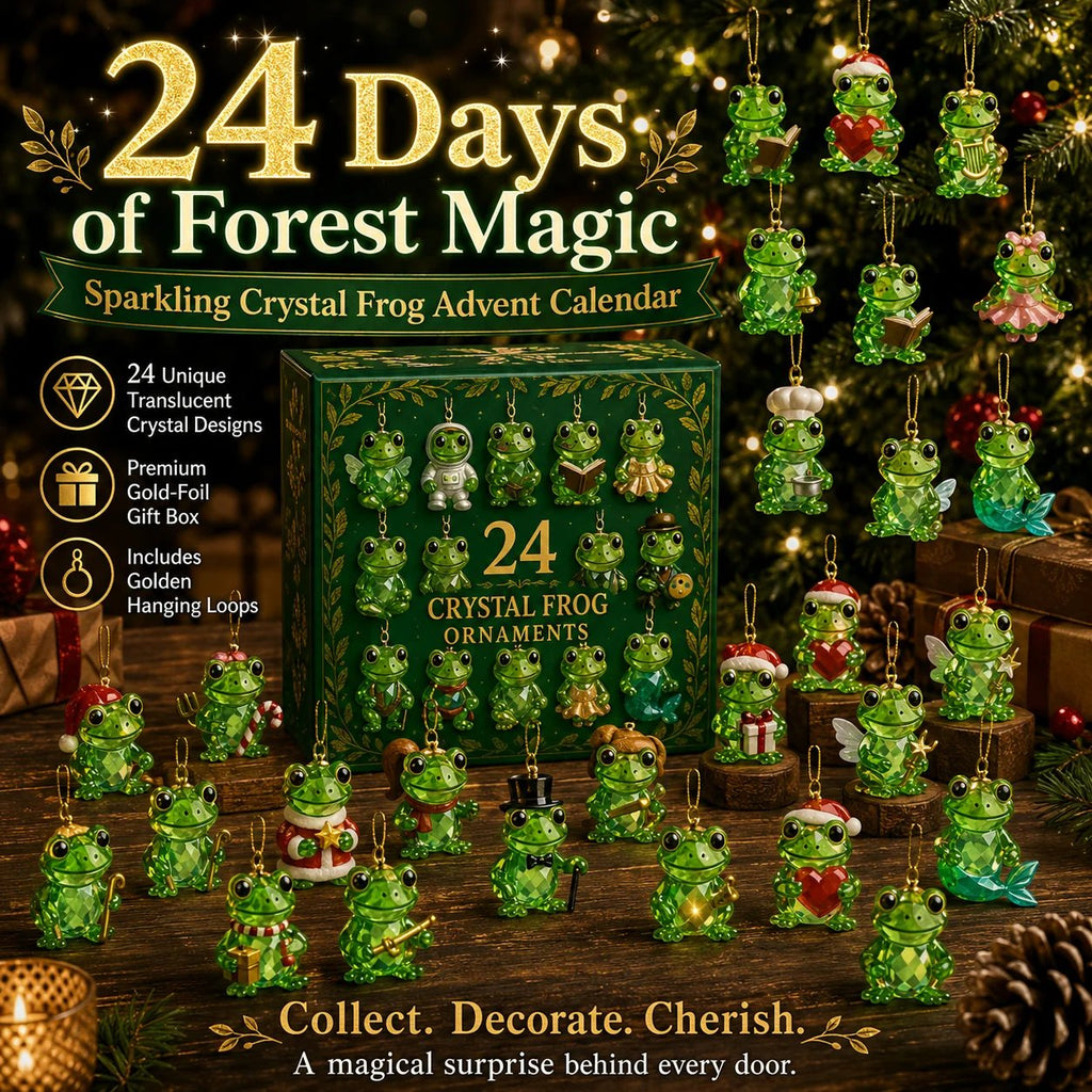 Frog Advent Calendar 2026 – 24 Crystal Forest Frog Ornaments