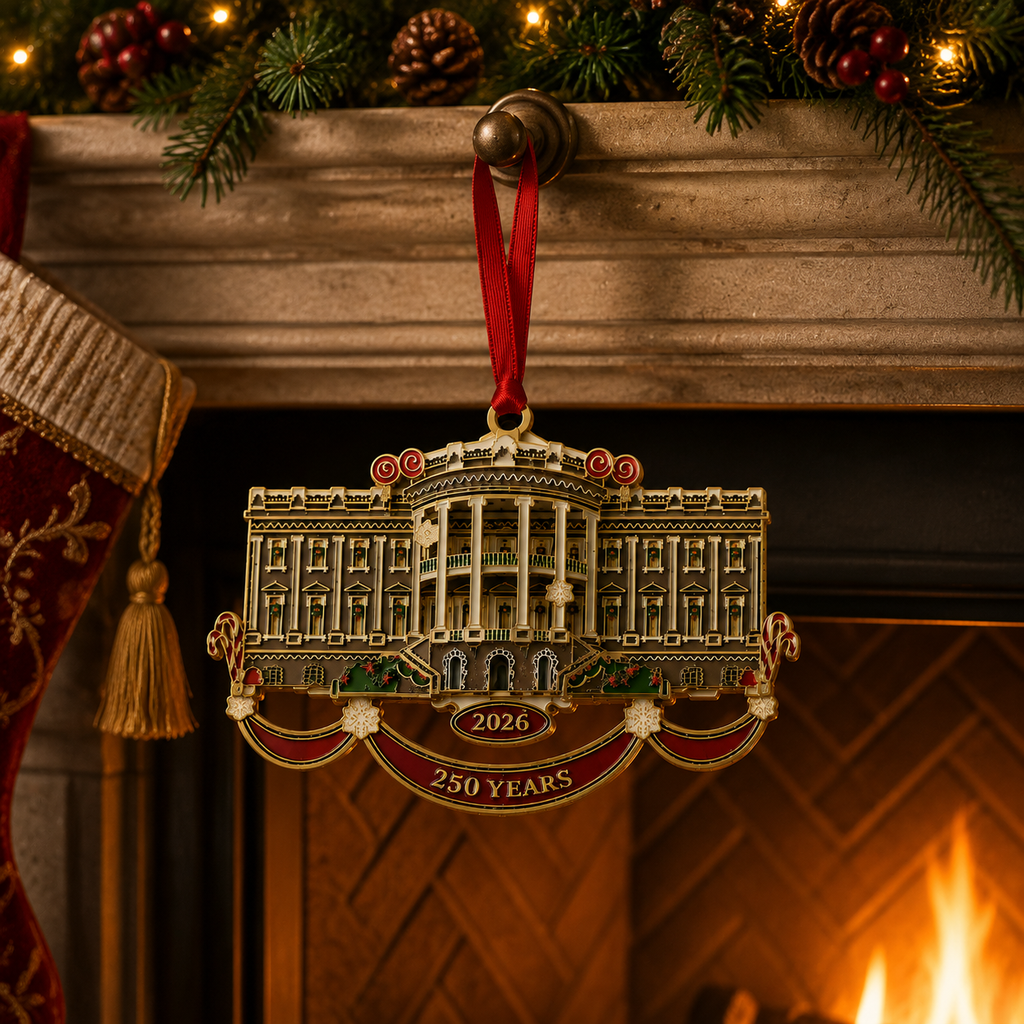 🔥Last 30pcs✨🔥White House Christmas tree ornaments