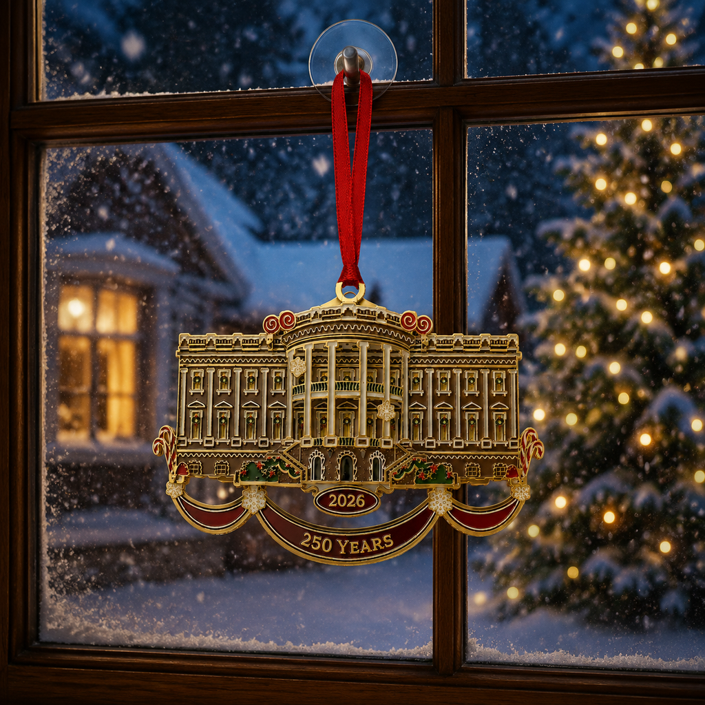 🔥Last 30pcs✨🔥White House Christmas tree ornaments