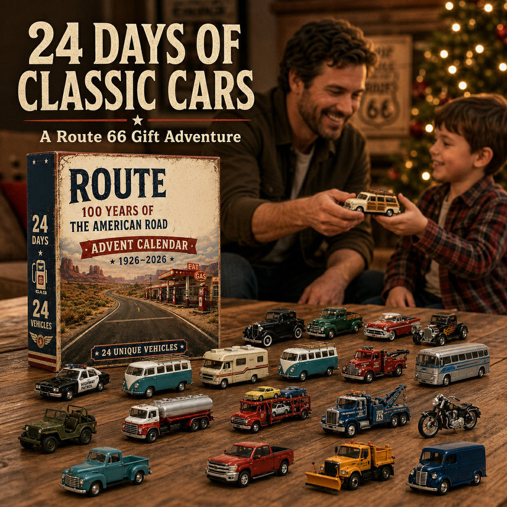 ✨ Route 66 Centennial Advent Calendar – 24 Days of American Road Legends | 1926–2026 Collector’s Edition