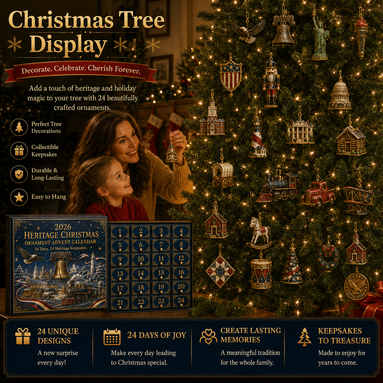 ❤️✨America 250th Anniversary Heritage Christmas Advent Calendar