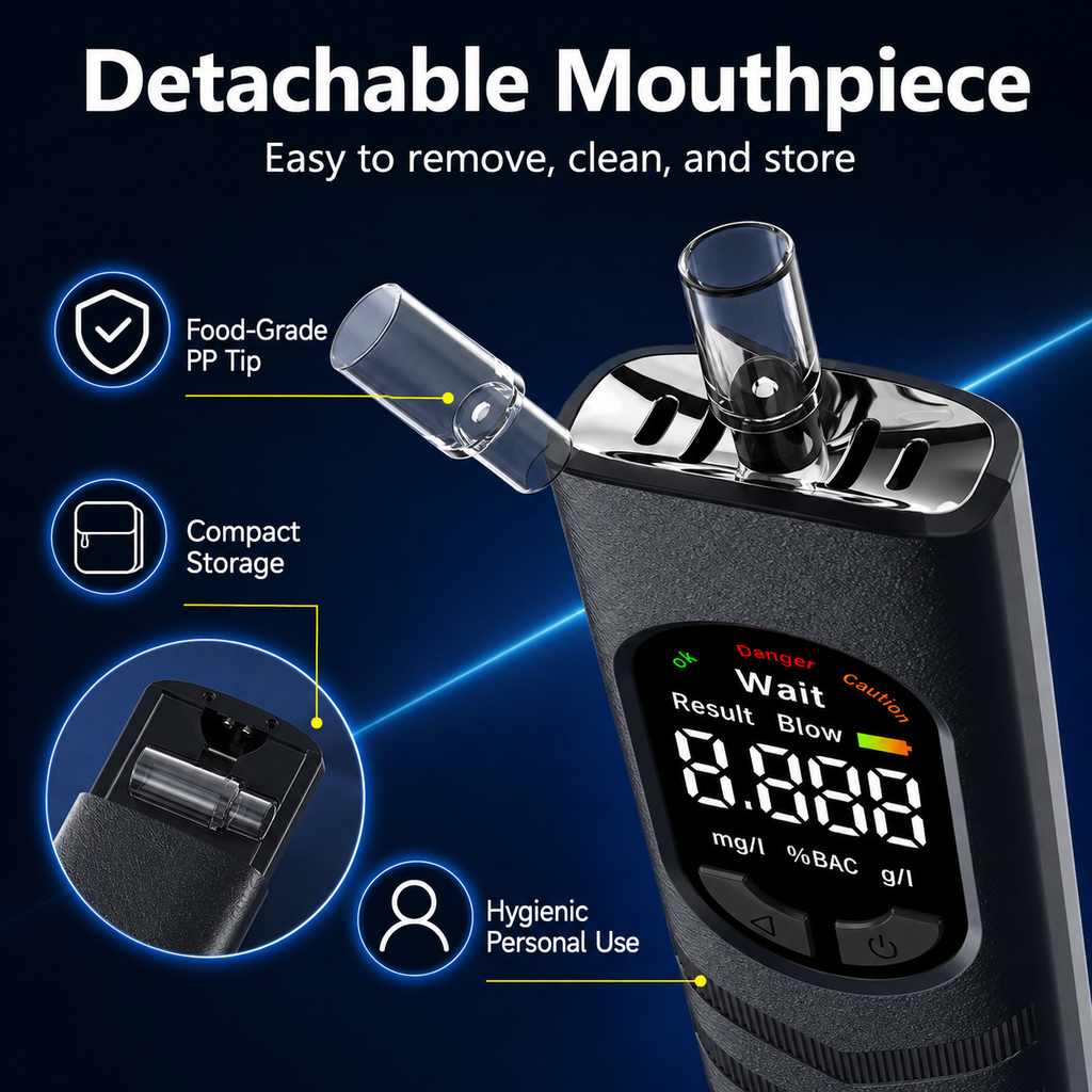 🚕Rechargeable Digital Alcohol Tester with Voice Broadcast