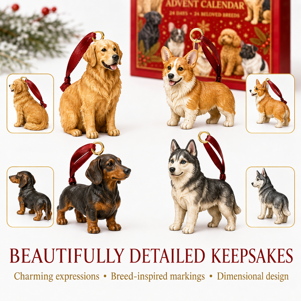 2026 Dog Lovers Advent Calendar – 24 Breed Ornaments