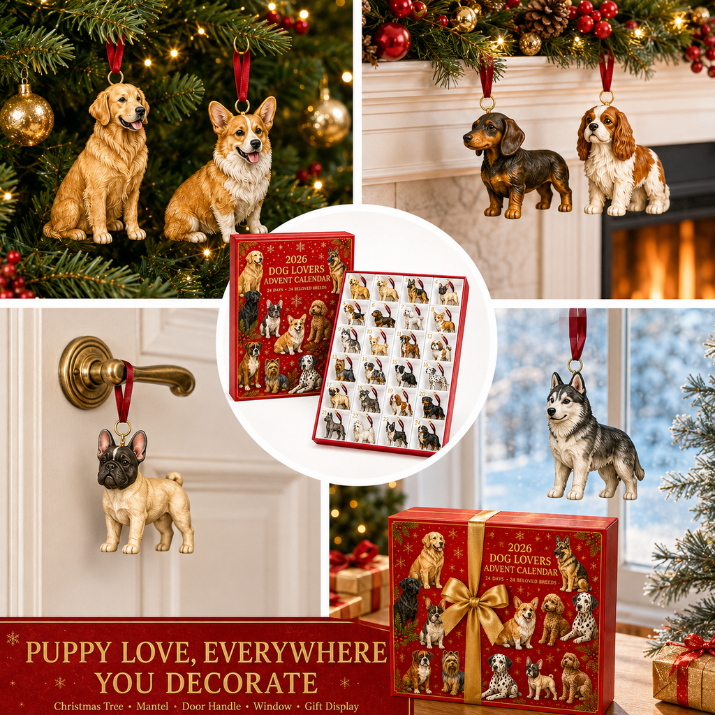 2026 Dog Lovers Advent Calendar – 24 Breed Ornaments