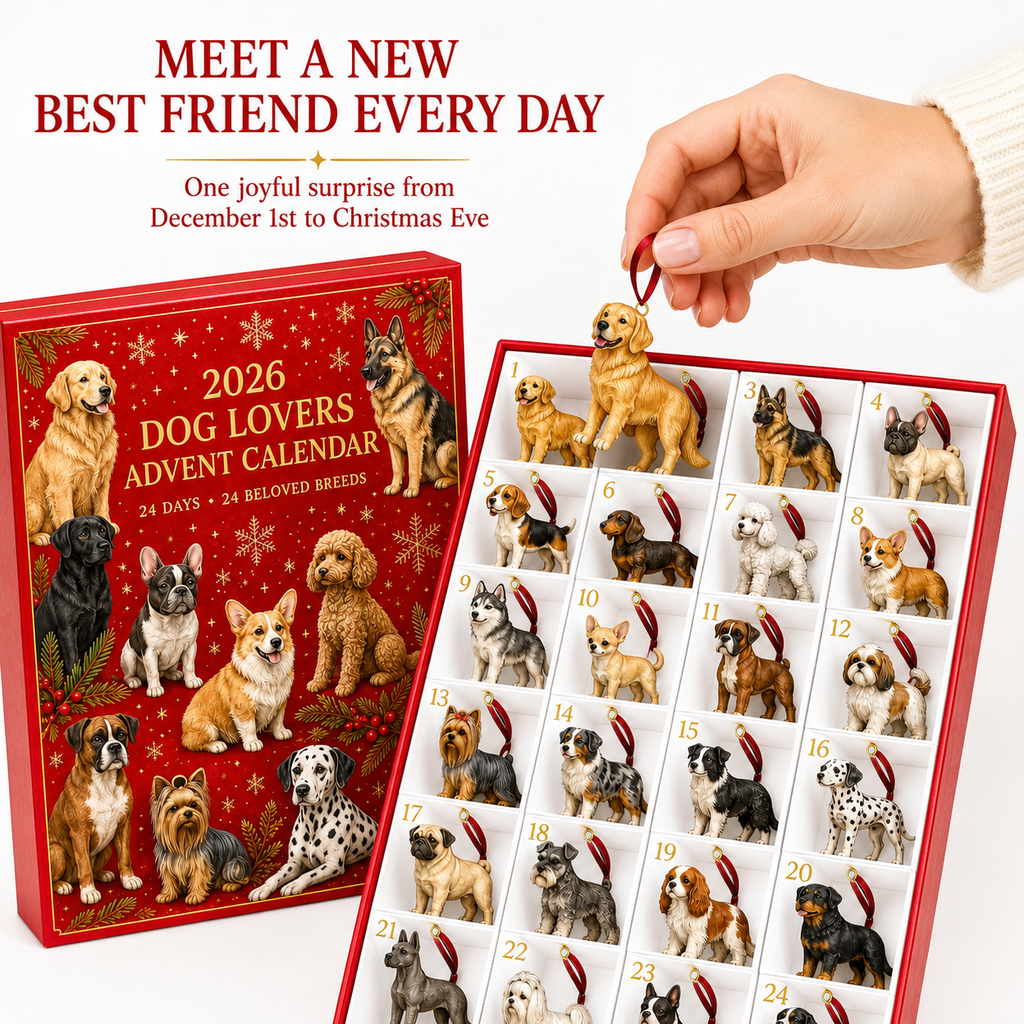 2026 Dog Lovers Advent Calendar – 24 Breed Ornaments