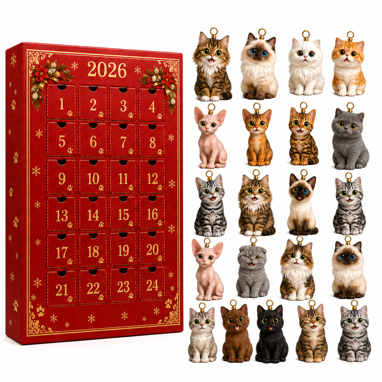 2026 Dog Lovers Advent Calendar – 24 Breed Ornaments