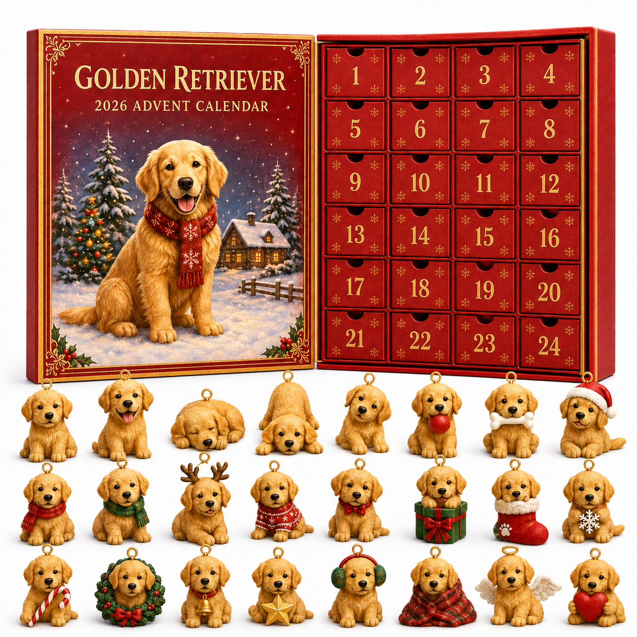 2026 Dog Lovers Advent Calendar – 24 Breed Ornaments