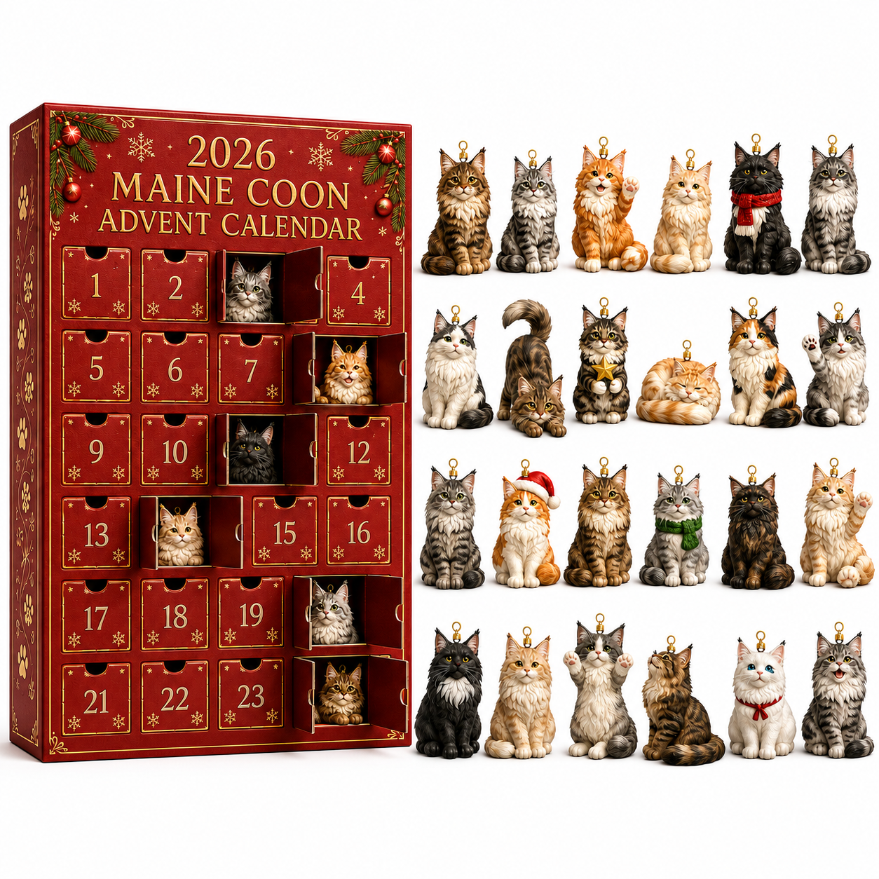 2026 Dog Lovers Advent Calendar – 24 Breed Ornaments