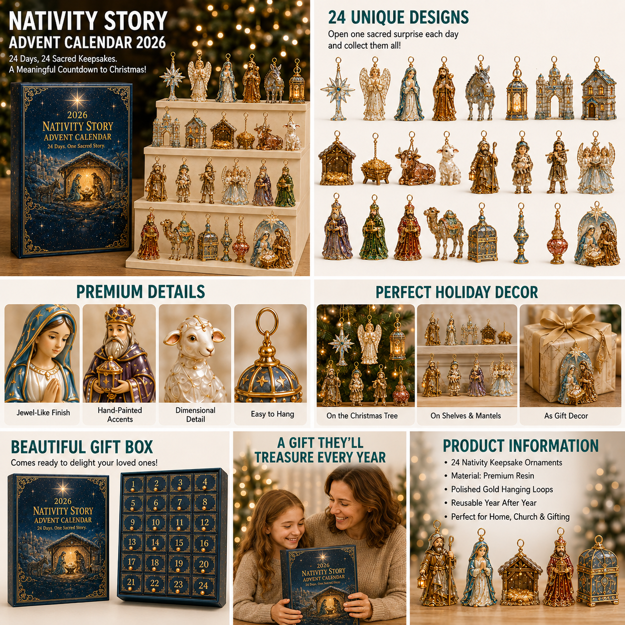 ✨2026 Nativity Story Advent Calendar – 24 Days of Sacred Christmas Surprises