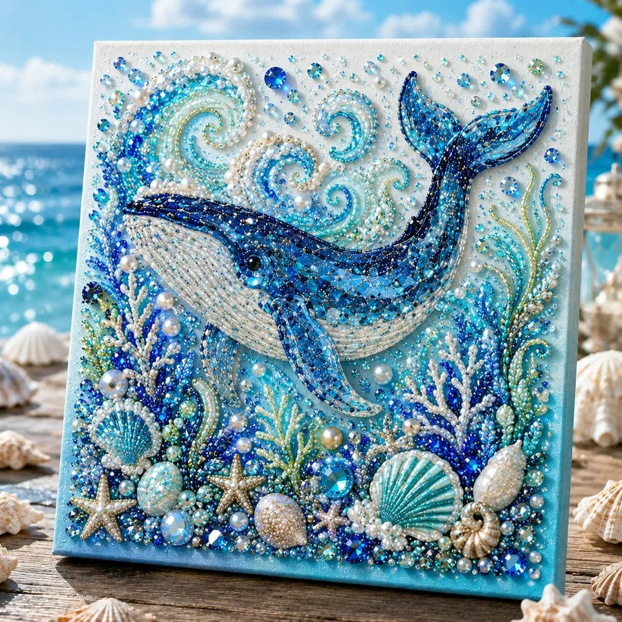 🌊✨ Ocean Theme Pearl Art DIY Kit – Relaxing DIY Craft to Create Stunning Coastal Artwork