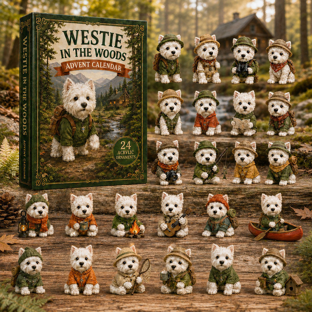 CHRISMAST KICKOFF 48% OFF - Westie In The Woods Advent Calendar 2026 - 24-Day Festive Countdown - Gift For Dog Lovers