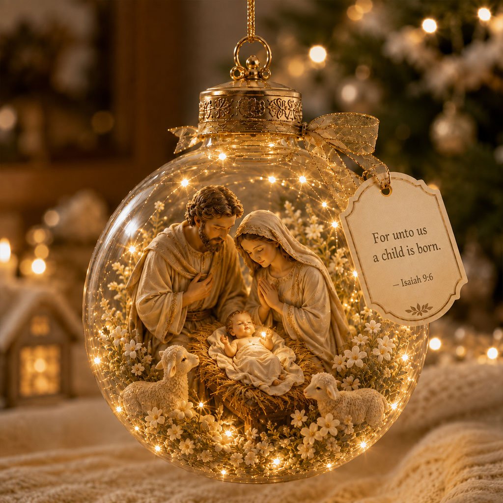 🔥3D Illuminated Christian Scripture Keepsake Ornaments