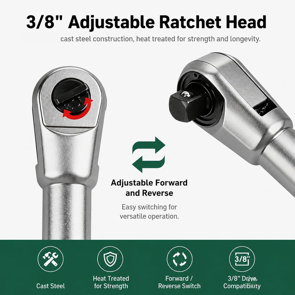 Compact Cordless Electric Ratchet Tool with LED Light | Rechargeable Handheld Power Driver for Automotive Repairs & DIY Projects
