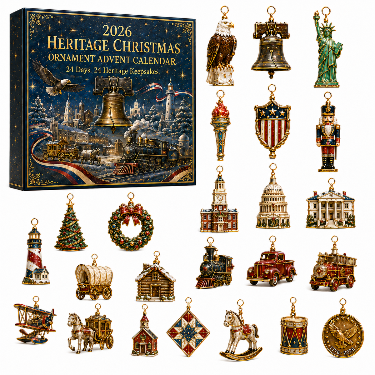 ❤️✨America 250th Anniversary Heritage Christmas Advent Calendar