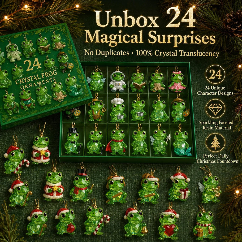Frog Advent Calendar 2026 – 24 Crystal Forest Frog Ornaments