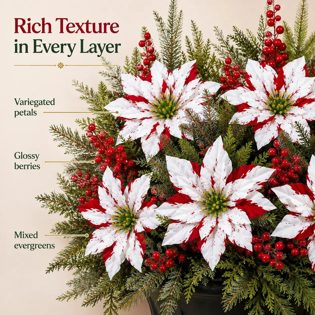 🎉❀Last Day 50% OFF🔥Christmas Poinsettia Planter Inserts
