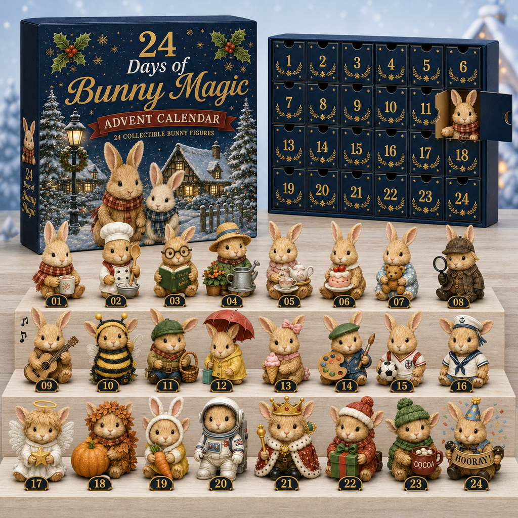 🐇CHRISMAST KICKOFF 49% OFF - 2026 British Bunnies Blind Box - 24‑Day Festive Countdown, Bunny Figurines Blind Box - Gift For Bunny Lovers