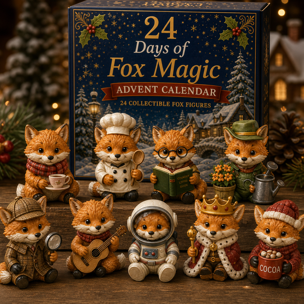 CHRISTMAS KICKOFF 49% OFF - 2026 British Foxes Blind Box - 24‑Day Festive Countdown, Fox Figurines Blind Box - Gift For Fox Lovers