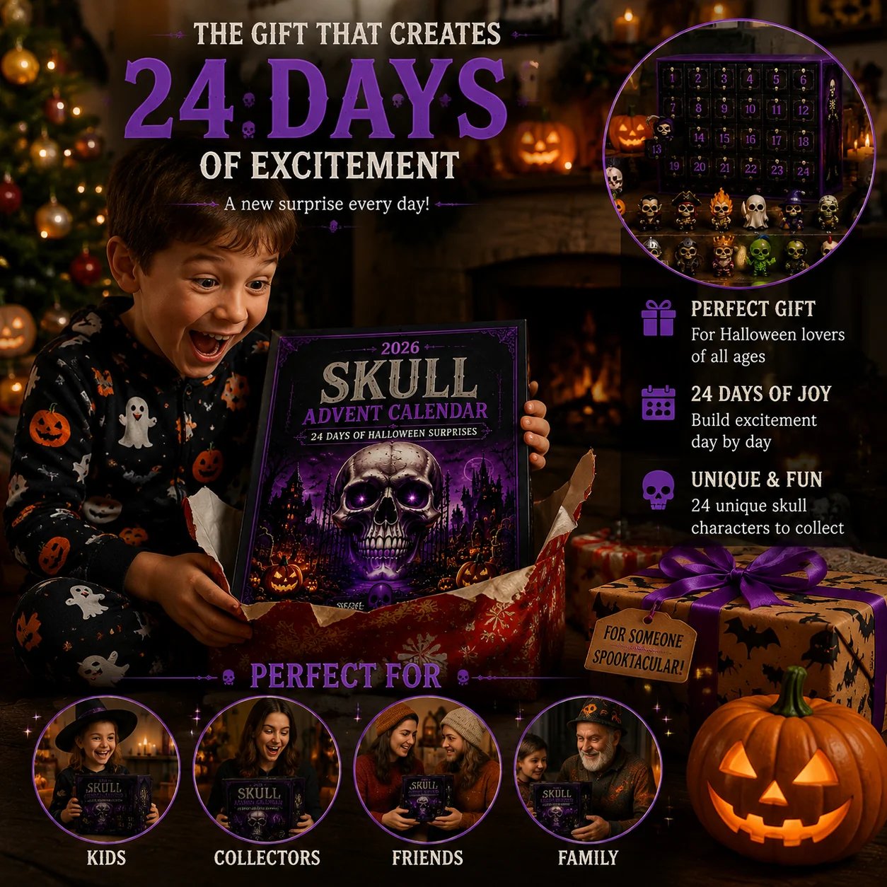 2026 Skull Halloween Advent Calendar – 24 Collectible Characters