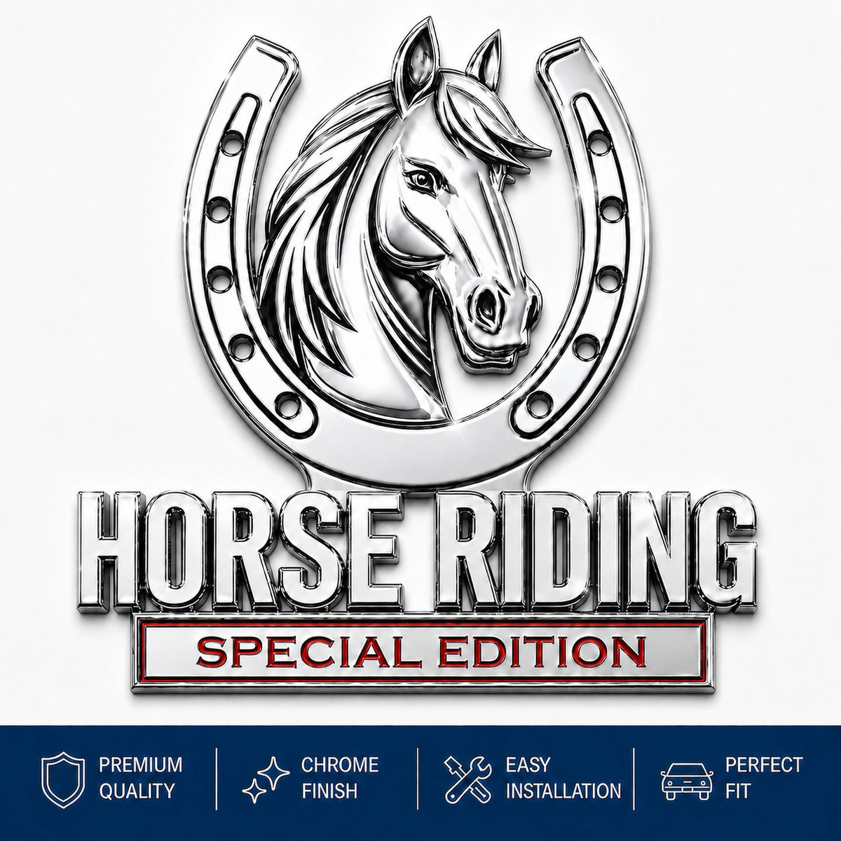 🐎 Horse Riding Special Edition™ 3D Chrome Metal Vehicle Emblem
