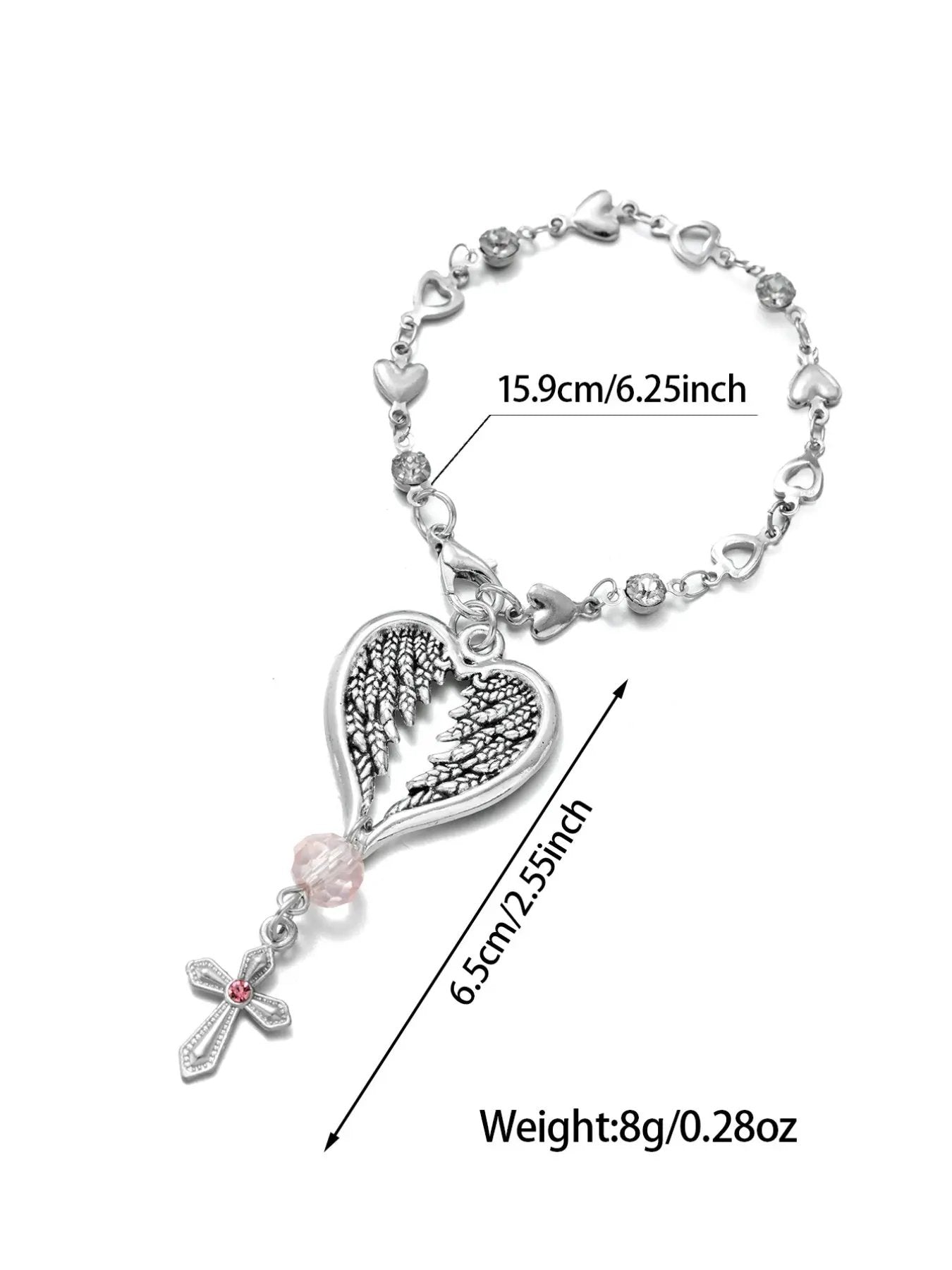 1pc Feather Cross Steering Wheel Hanging Chain – Stylish Metal Ornament for Car Interior Decoration