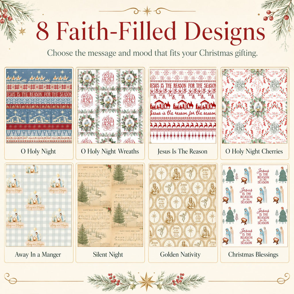 ✝️ Jesus Is The Reason For The Season – Christian Christmas Wrapping Paper 🎄🎁