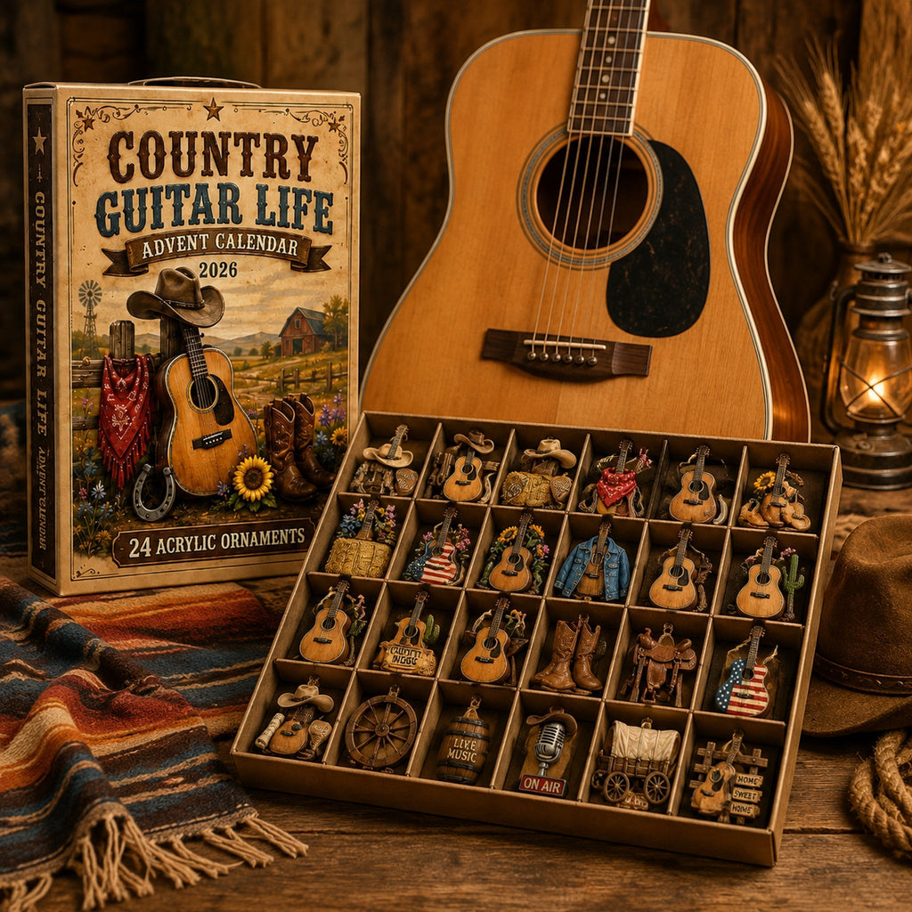 🔥Last 50 pcs✨Country Guitar Life Advent Calendar 2026 - 24-Day Festive Countdown