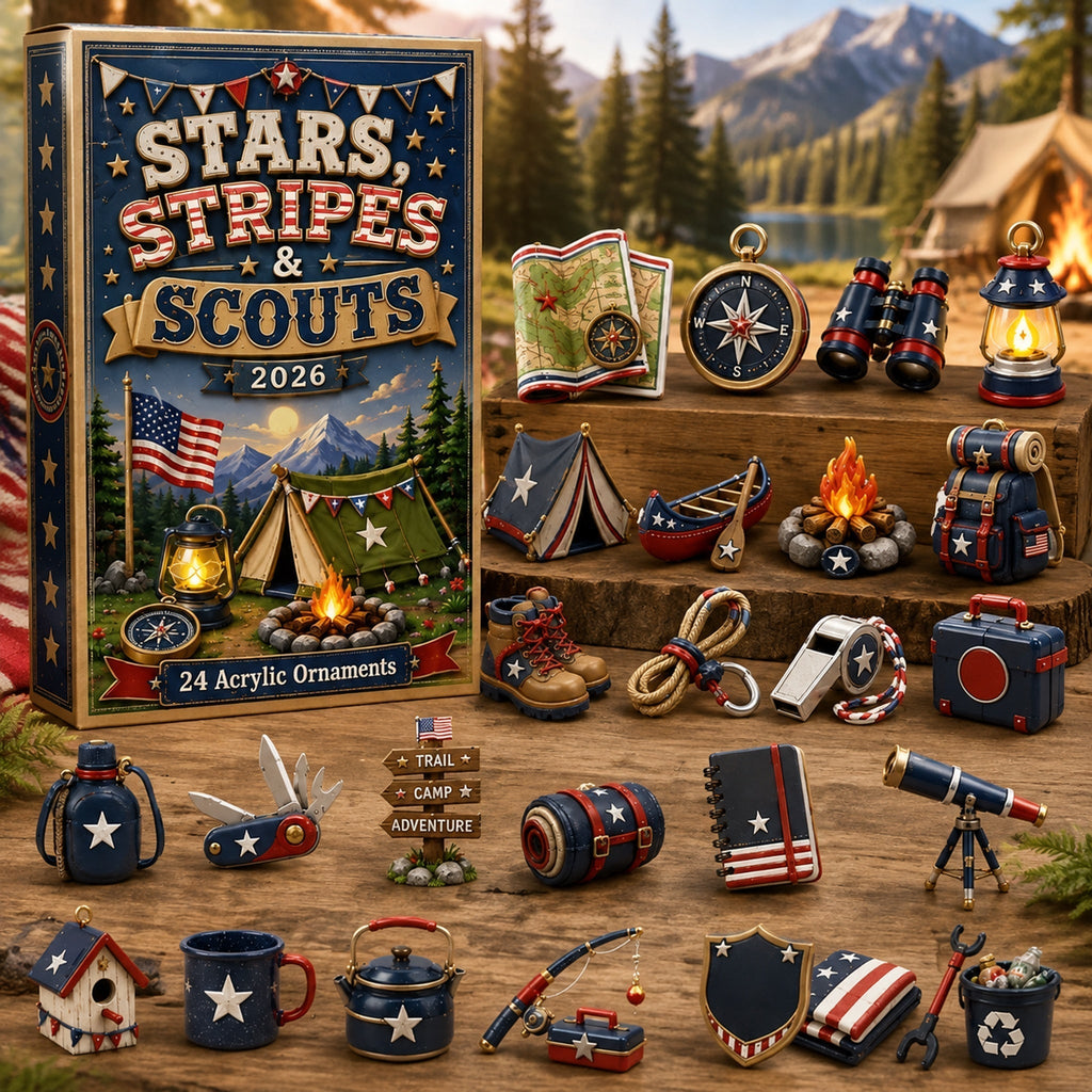 Stars Stripes Camping  Advent Calendar 2026 - 24-Day Festive Countdown