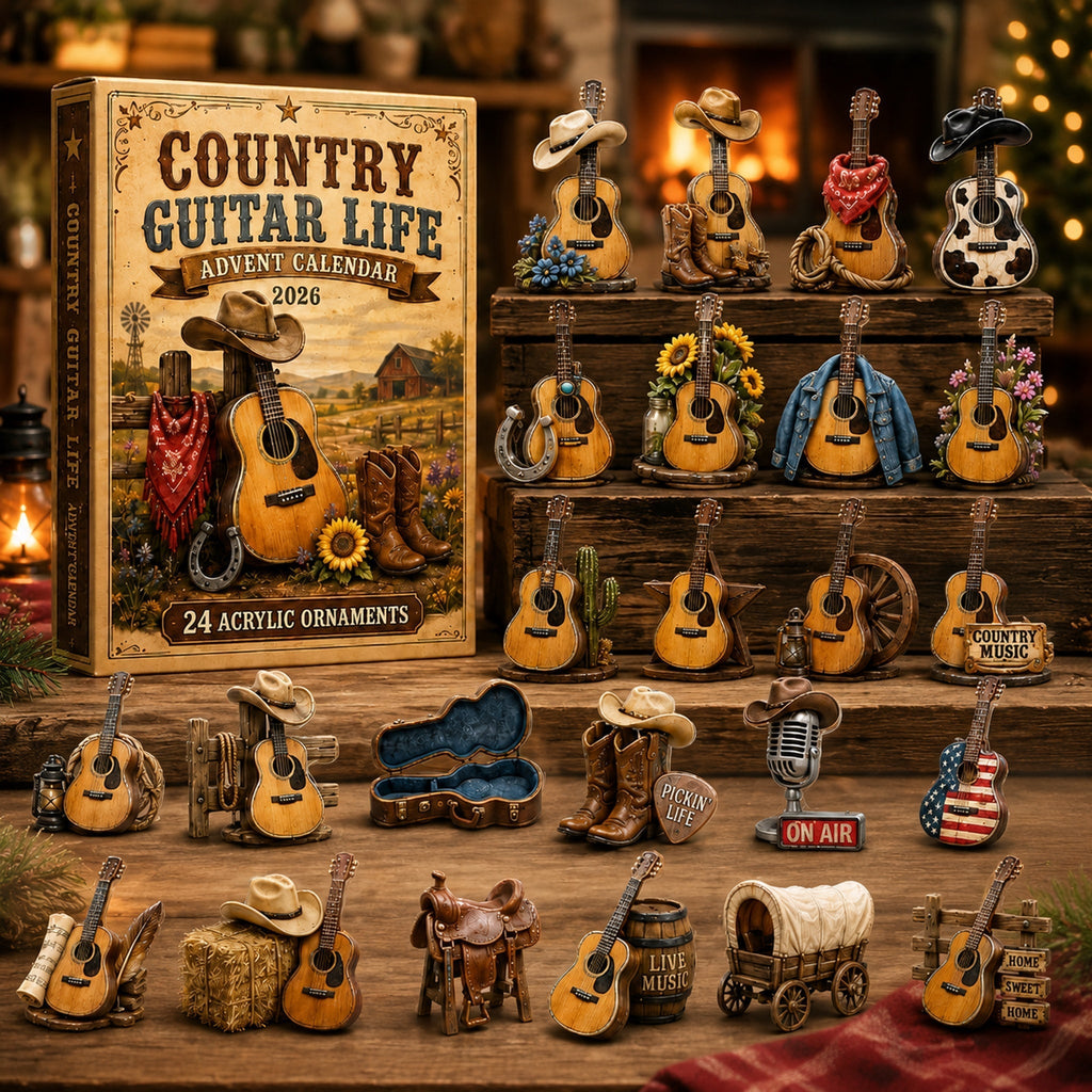 🔥Last 50 pcs✨Country Guitar Life Advent Calendar 2026 - 24-Day Festive Countdown