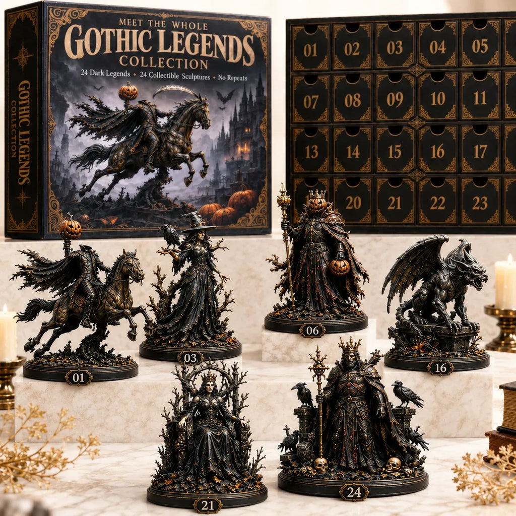 🔥🎁🖤 Gothic Legends Advent Calendar 2026 — 24 Days, 24 Dark Legends, 24 Unique Collectible Sculptures