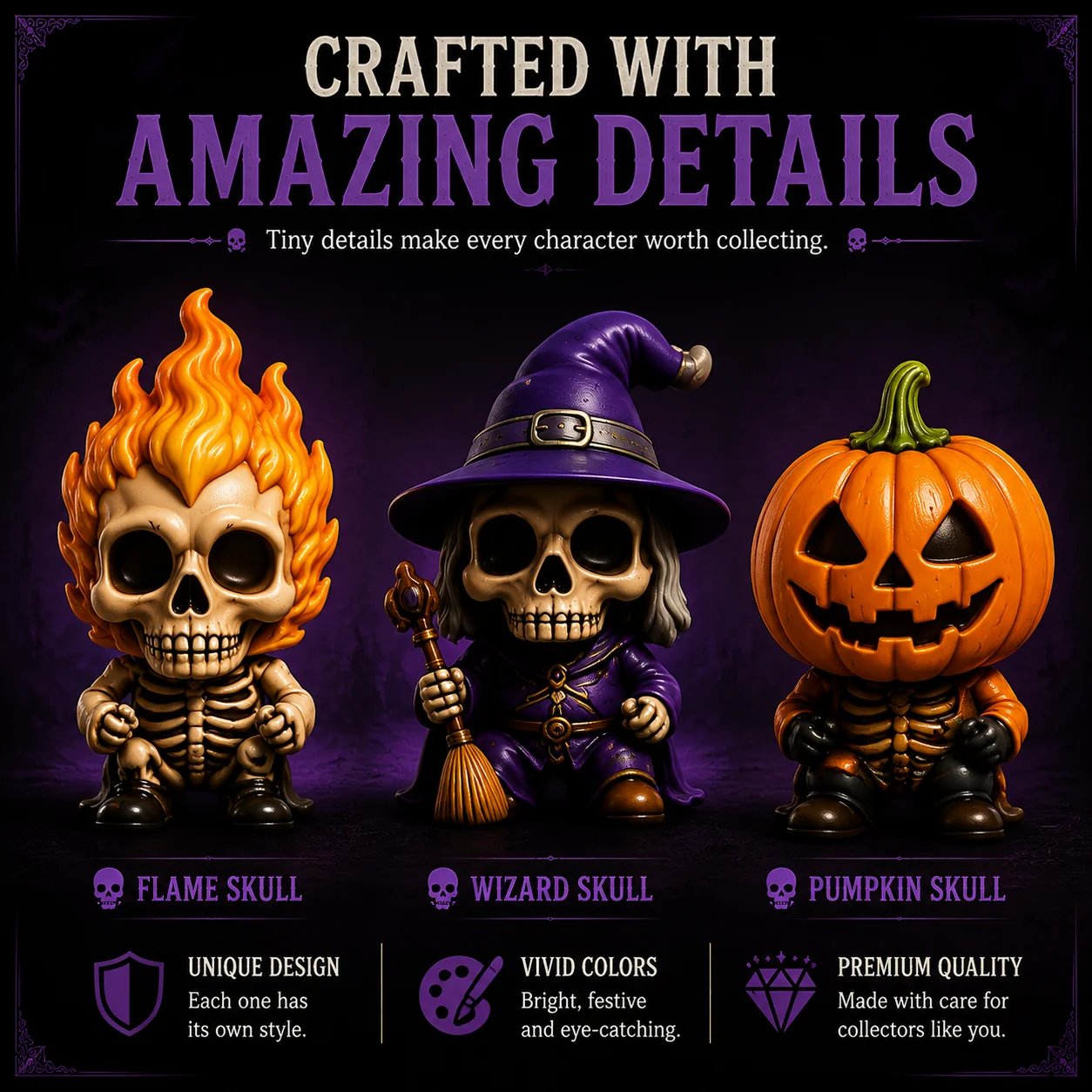 2026 Skull Halloween Advent Calendar – 24 Collectible Characters